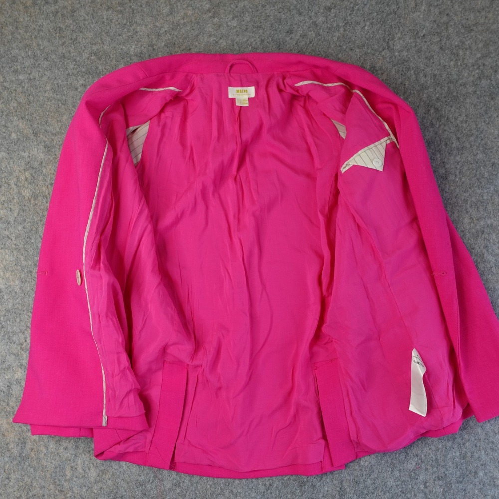 Maeve Anthropologie Blazer Womens 0 Hot Pink Double Breasted Jacket Career Bold - Picture 11 of 16